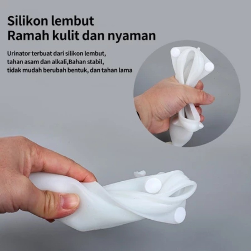 Bestbuy0404 Set Urinal Bag 1000Ml + Selang Kateter / Kantong Pengumpul Urin Silikon Eksternal Anti
