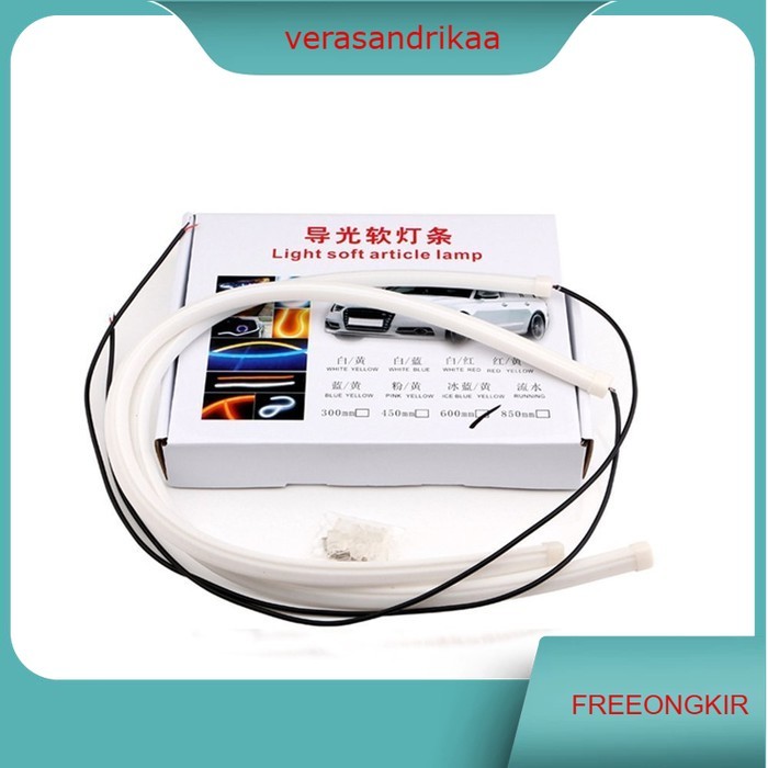 Lampu LED Alis DRL WATERPROOF FLEKSIBLE SILICONE 60cm Mobil Motor