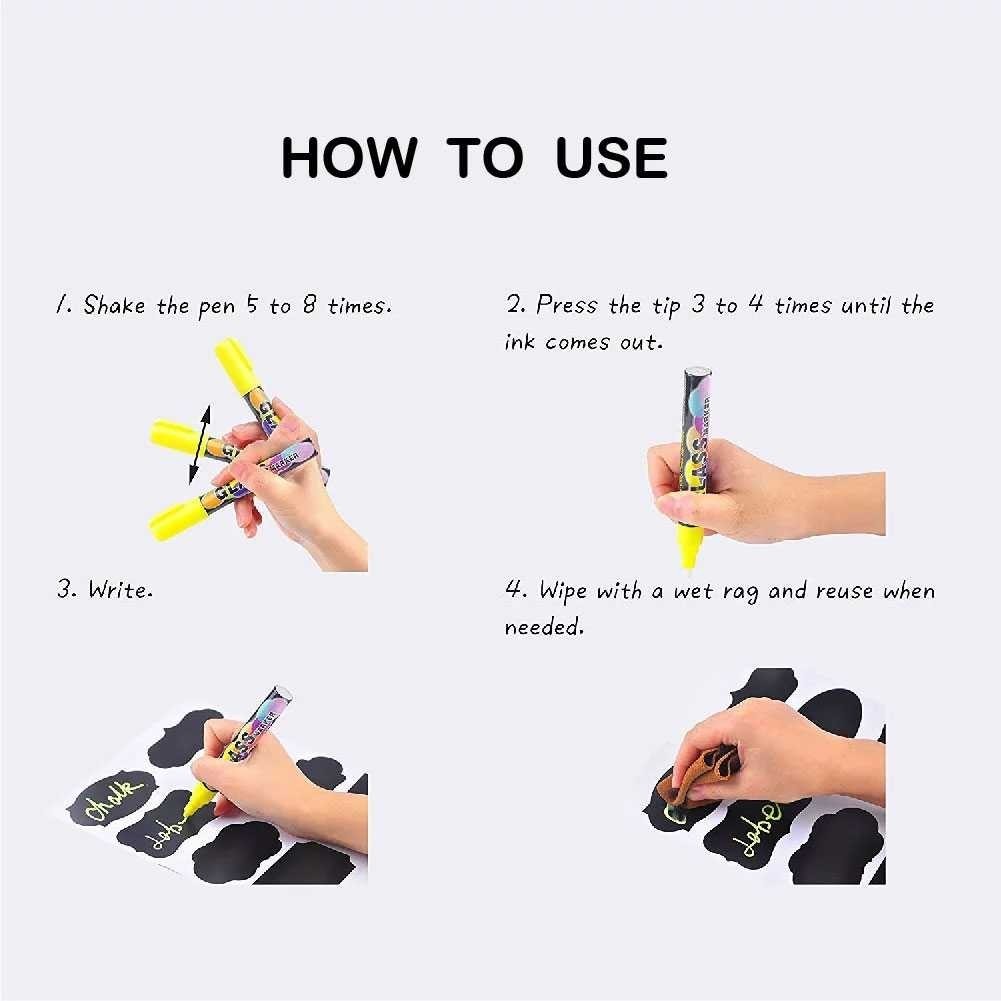 

ASSSTREALLOYSEED Stiker Label Blackboard Papan Tulis Removable 50 PCS - TH002