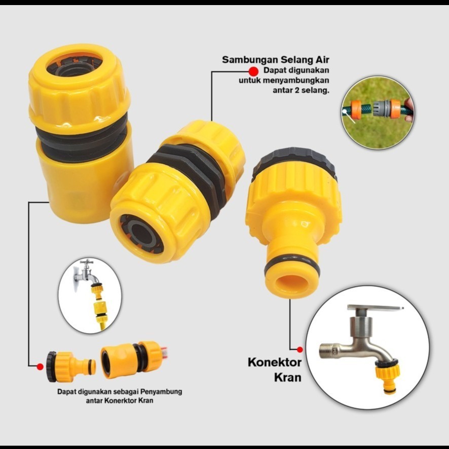 Sambungan Selang Air Konektor Selang Air / Kran Air / Drat Sambungan