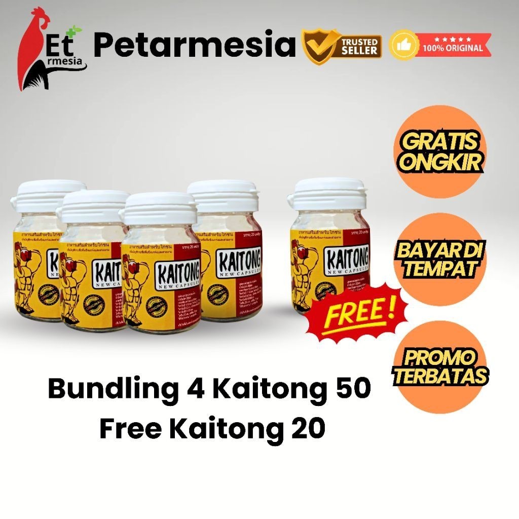 Kaitong - Bundling 5 Kaitong 50 Kapsul Free Kaitong 20 Kapsul - TERLARIS