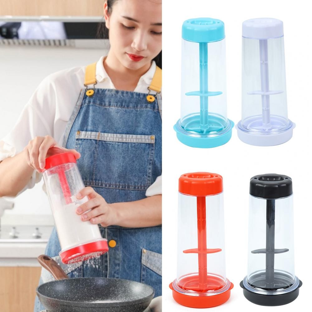 Rotary Flour Sifter Large Capacity Clear Flour Mixing Cup Handheld Tapioca Baking Powder Dispenser S