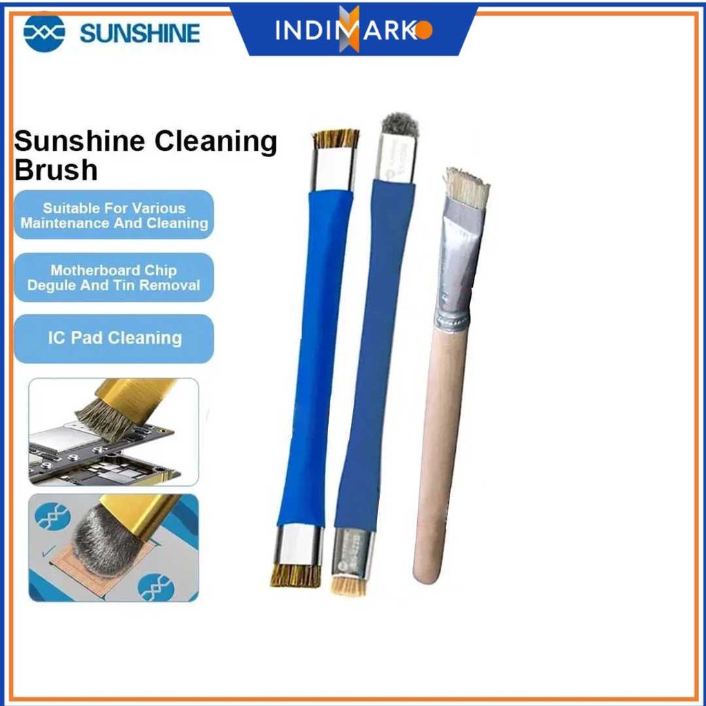 SUNSHINE Set Kuas Pembersih Papan PCB Double Headed Anti Static - SS-022B