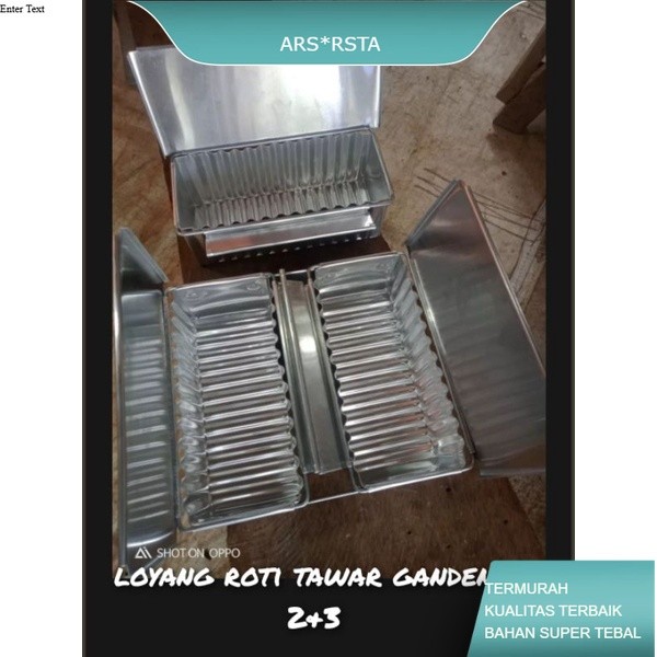Loyang roti tawar badung gadeng 2&3 / loyang pesegi bergerigi? cetakan roti / loyang roti / cetakan 