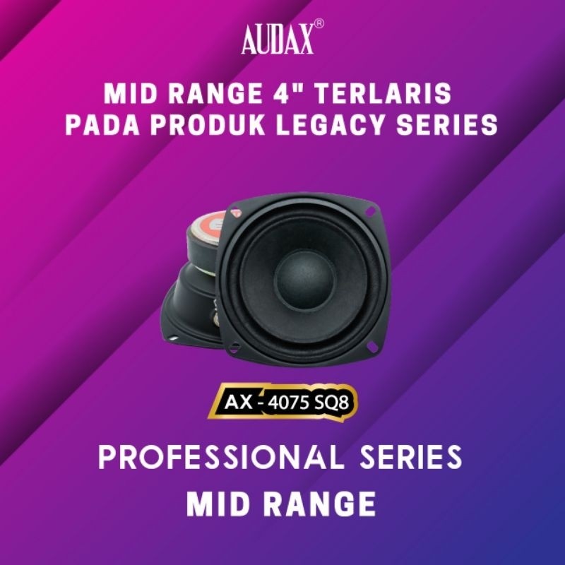 GemaAudio Shop Audax - Speaker Pasif 4" AX-4075 SQ8 Mid Range