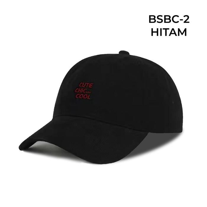 Trend Fashion Fremale~[ Mall] Caramel - Topi Baseball Cute Chic Cool Biru Hijau Hitam Pink Putih Pen