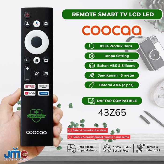 WP99 Remote Remot TV Smart Coocaa Android 43Z65 non Voice