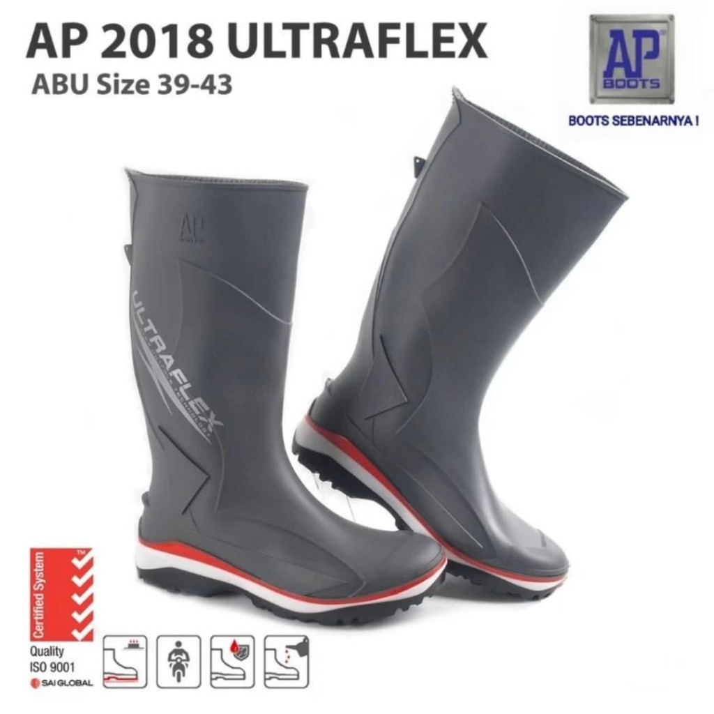 Sepatu Boots AP Ultraflex Abu Abu