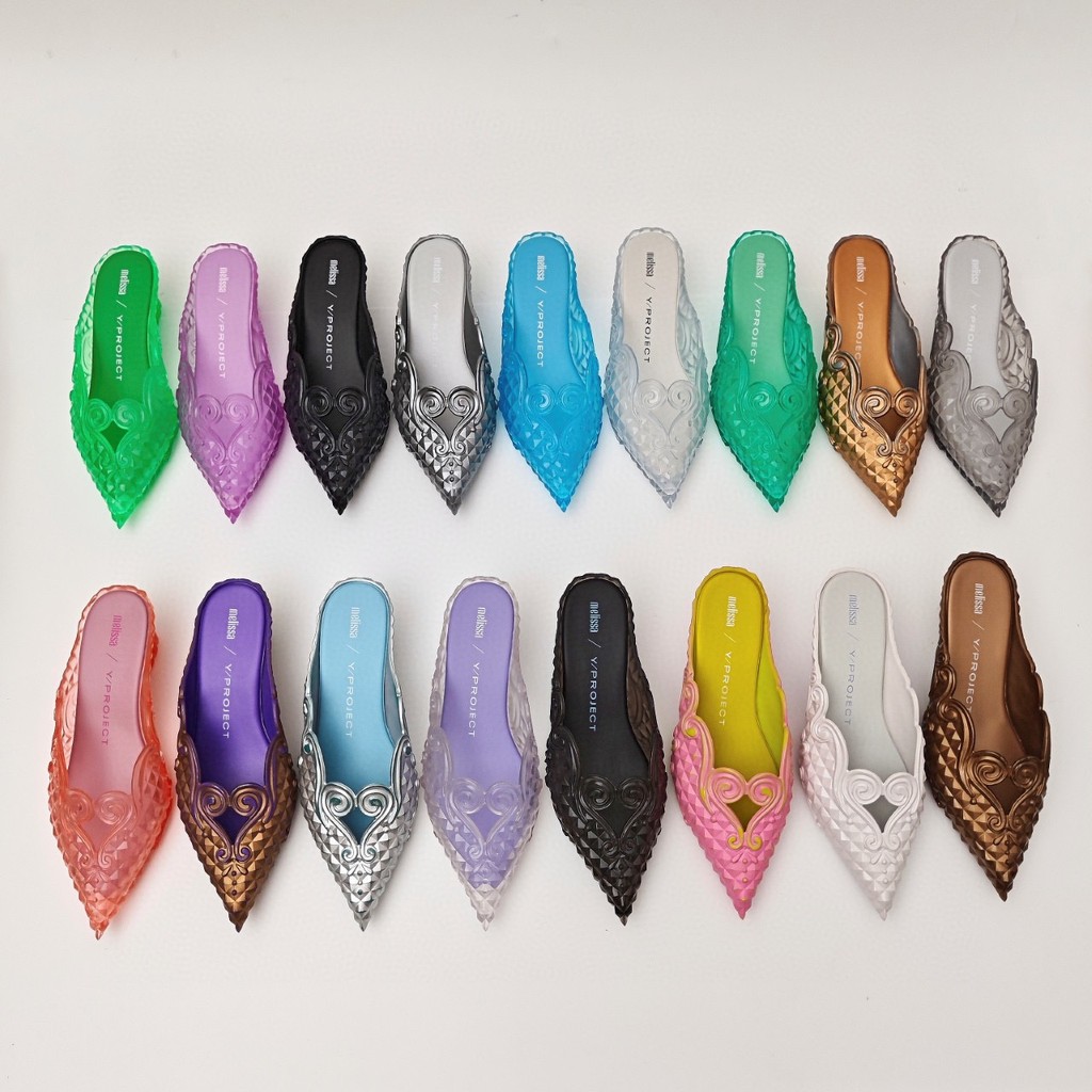 Women Sandals 2025 Spring Melissa Woman Slingback Shoes Fashion Ladies High Heels Elegant Med Heel P