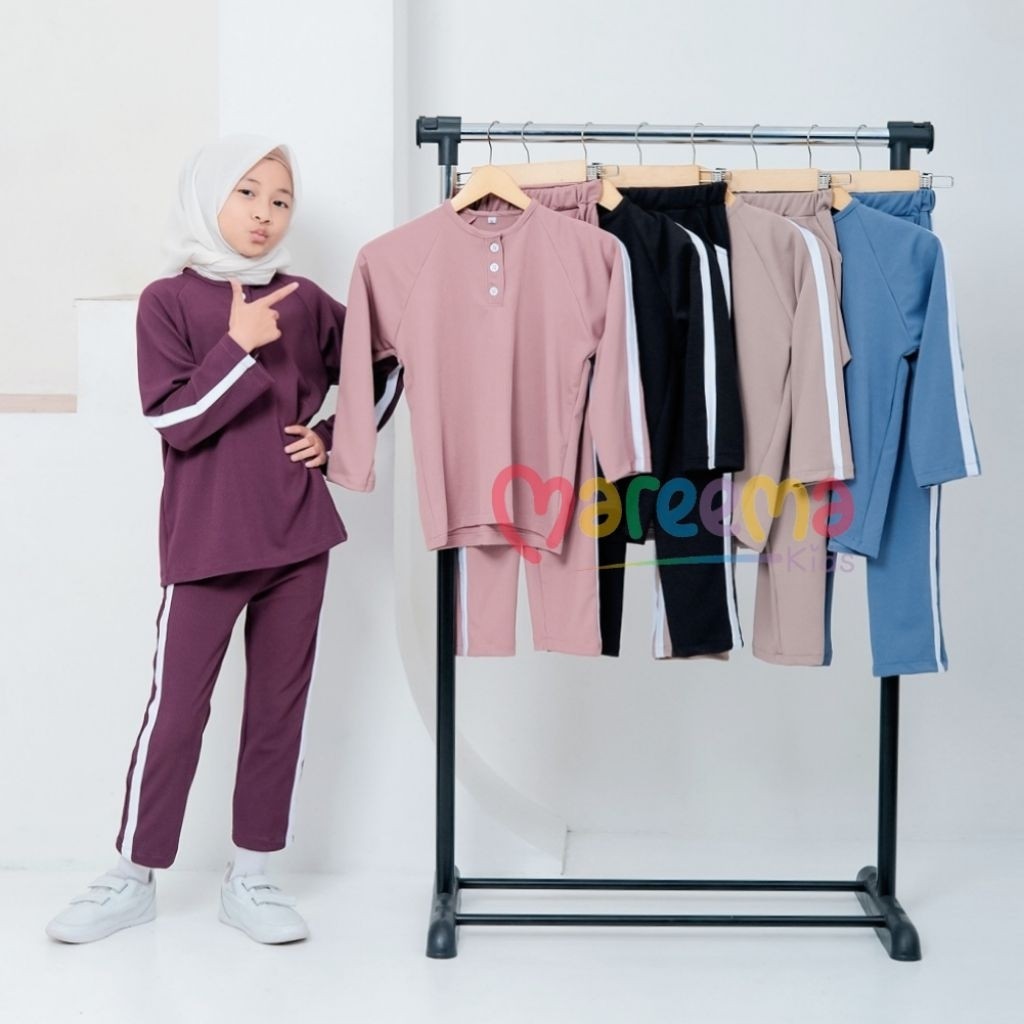 MALLALLYSON Setelan Anak Perempuan Terbaru Kekinian Korean Style 5 Tahun Sampai 14 Tahun Tanggung