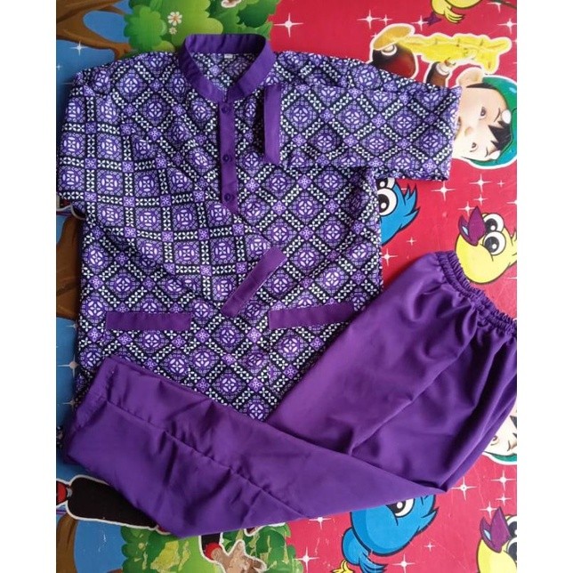 MALLALLYSON Seragam batik TK/ TPQ muslim TPA