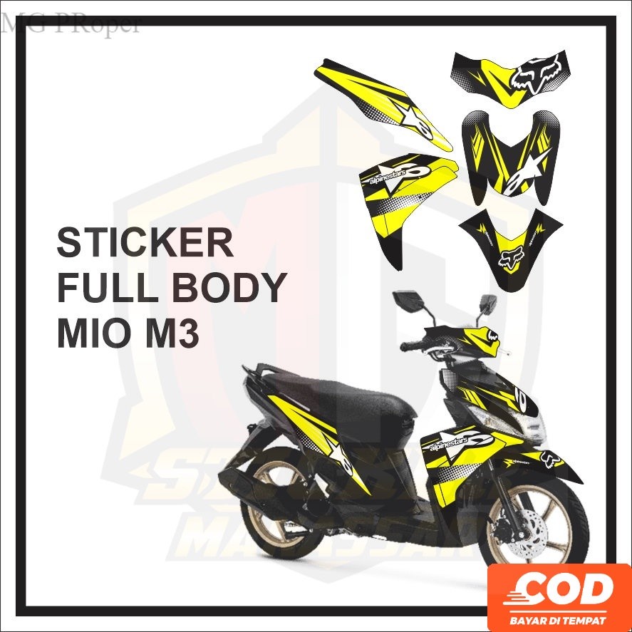 Stiker Striping Decal MIO M3   Setriping Stripping Dekal Setiker Seticker  mio M3 Variasi Full Body 