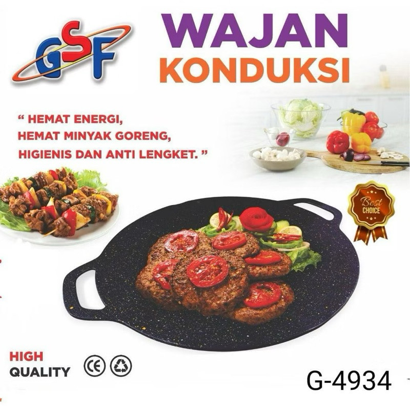 Wajan Konduksi GSF G-4934 | Wajan Konduksi GSF G-4934 Anti Lengket | Wajan Konduksi Alat Panggangan 
