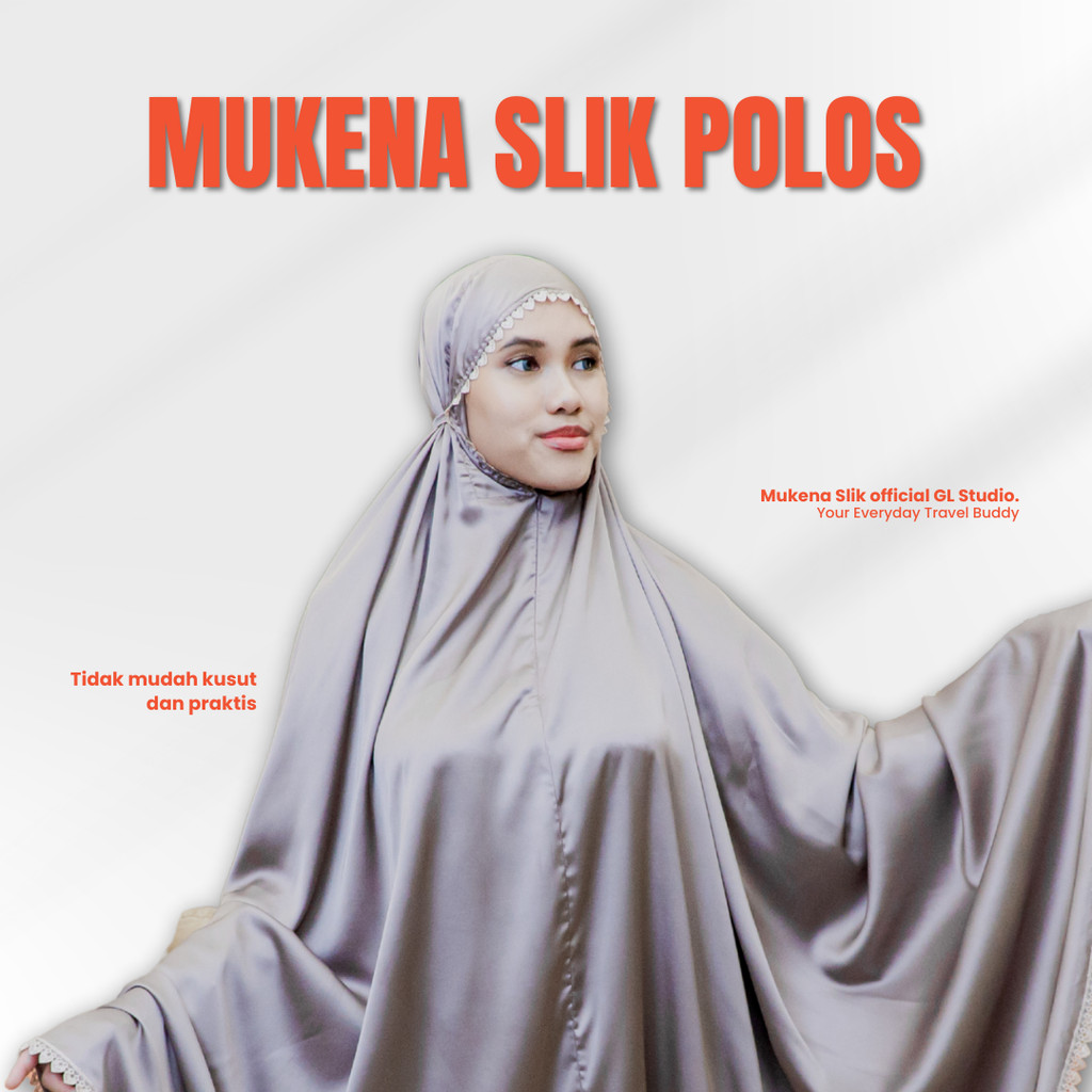 Mukena Silk Polos Elegan Premium Original GL Studio