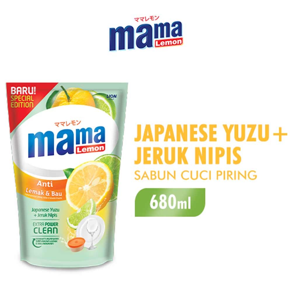 MAMA LEMON CAIRAN PENCUCI PIRING EKS. CLN YUZU+JRK NIPIS  680mL