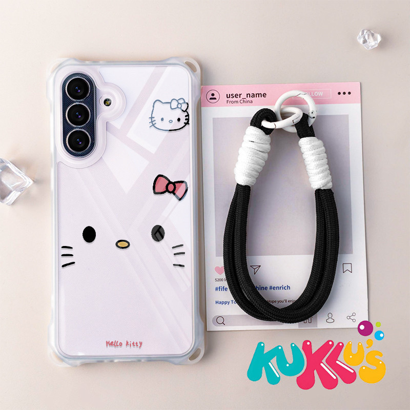 Case+Gantungan Hp Hello Kitty Pink Untuk Soft Casing Hp Infinix Smart 10 9 8 Tecno Spark Go 1 8 Pro 