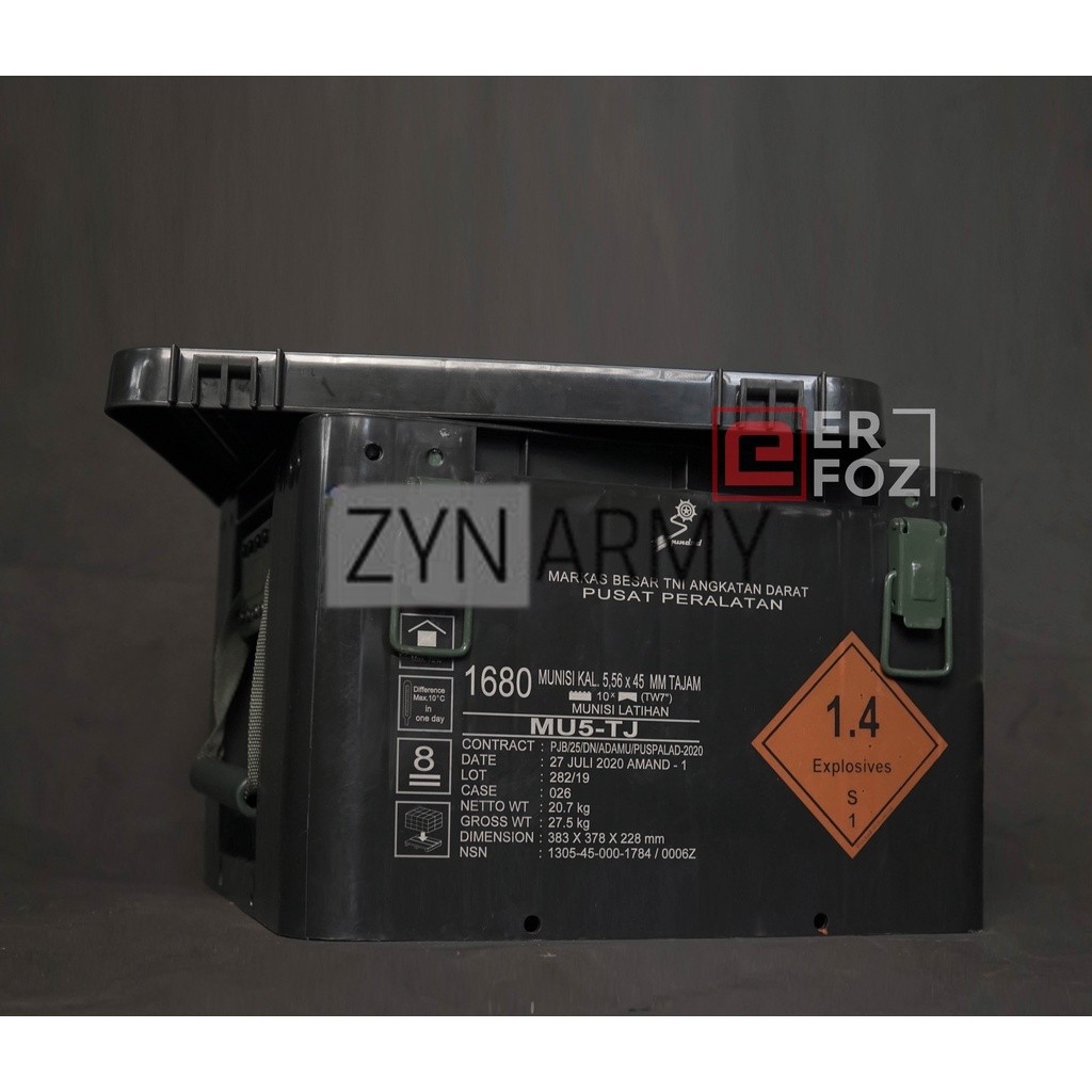 Box Amunisi / Kotak Peluru Plastik Pindad Serbaguna