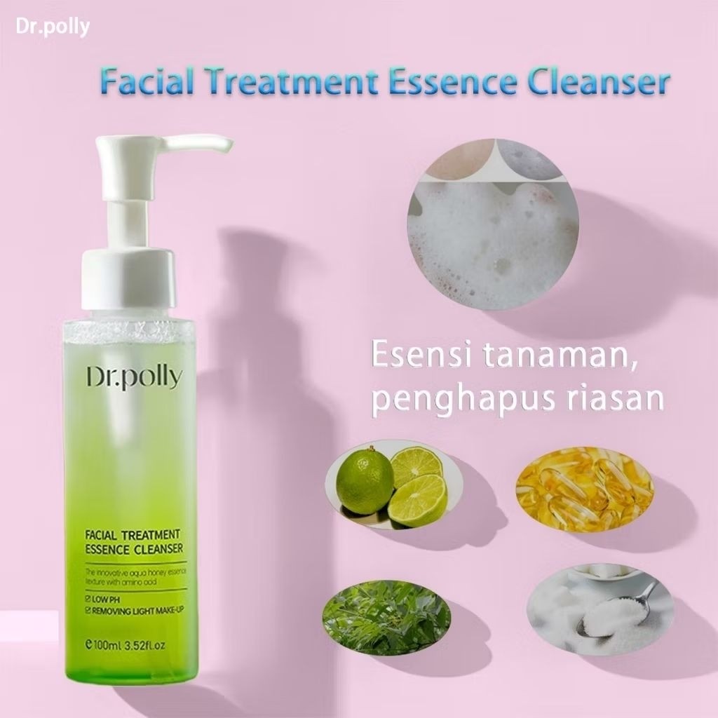 DR.POLLY PEMBERSIH MAKEUP WAJAH CLEANSE OIL CLEANSING BALM DR.POLLY FACIAL TREATMENT ESSENCE CLEANSE