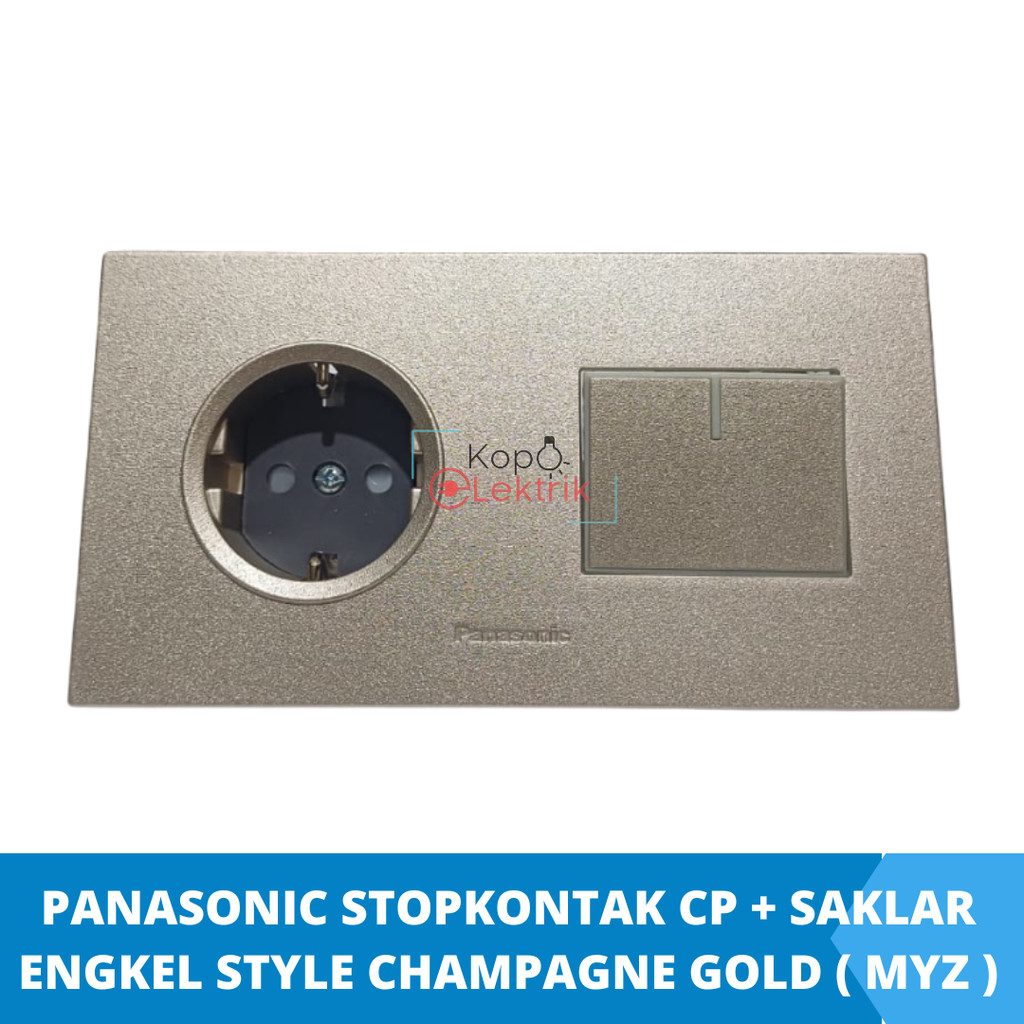 Panasonic Stopkontak CP + Saklar Engkel Style Champagne gold ( MYZ )