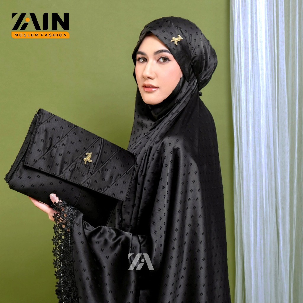 DIKASHOP Mukena Dewasa Penutup Dagu Uragiri Silk Premium Mewah Cantik - ZAIN MOSLEM FASHION