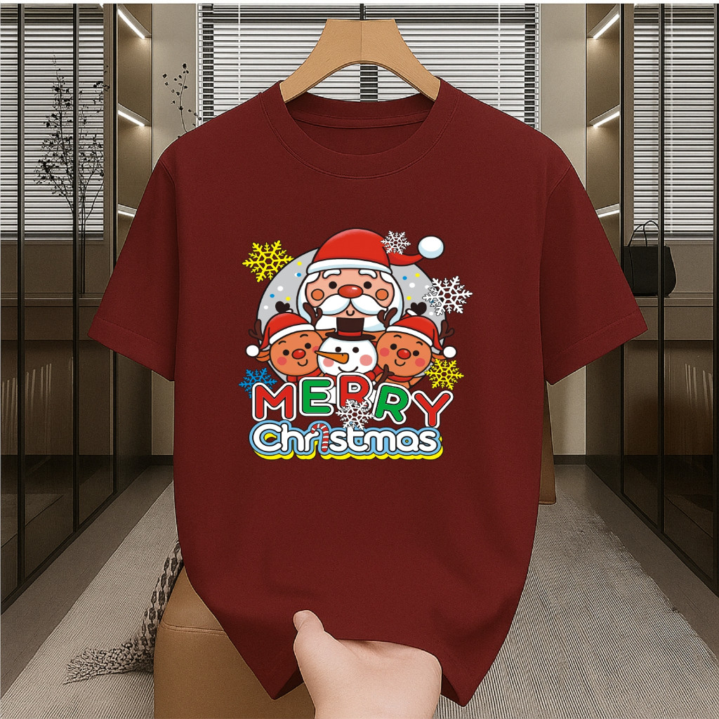 Ind Kaos Natal Anak Sampai Dewasa Pria Wanita Kaos Natal keluarga couple set Baju Natal couple Kaos 