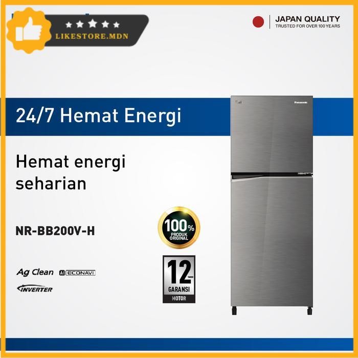 PANASONIC KULKAS 2 PINTU NR-BB200V-H