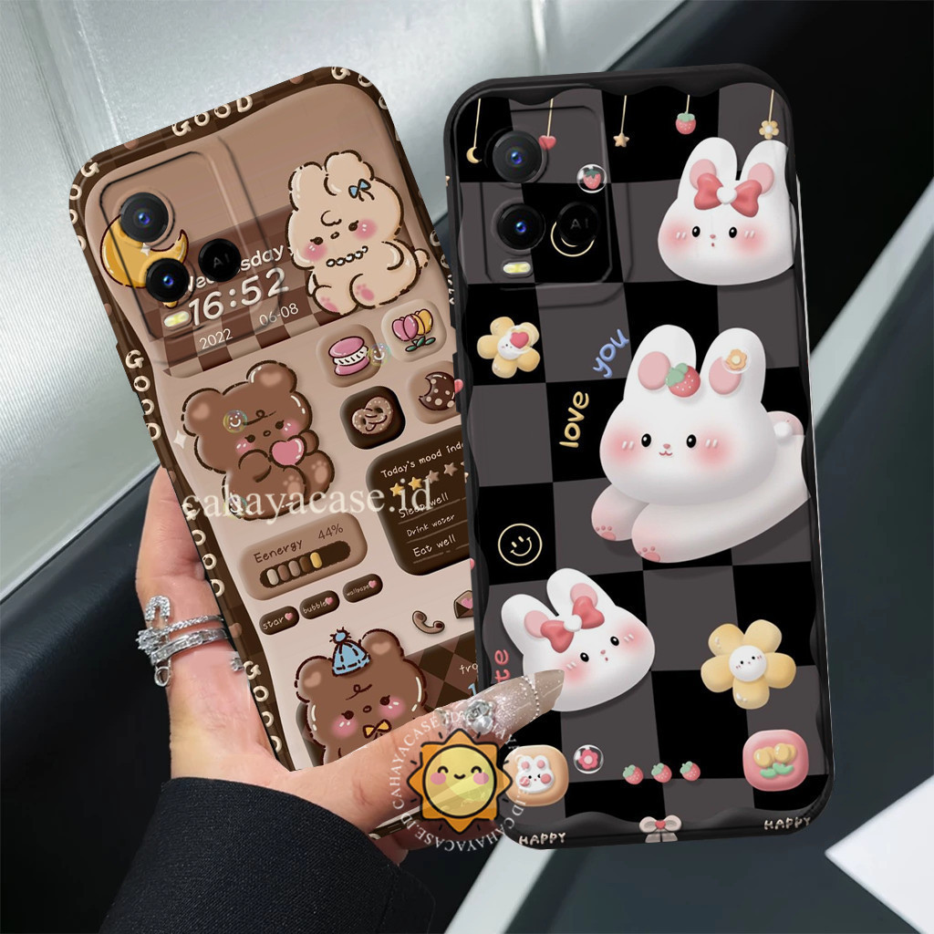 Case Vivo Y21 Y21S Y21A Y33S Casing Pelindung Camera Motif Cute