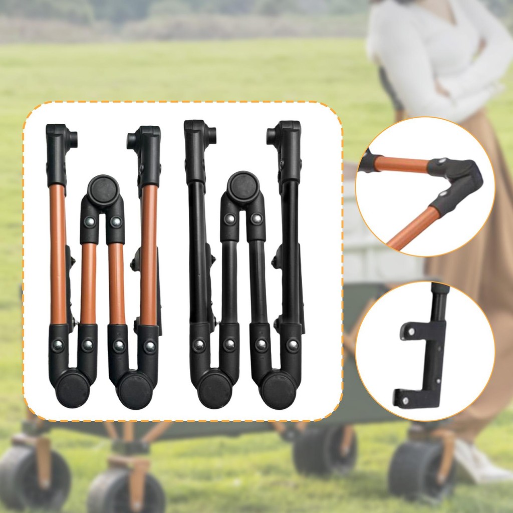 Utility Wagon Handle Easy to Install Detachable Folding Wagon Push Handle
