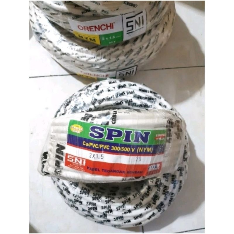Kabel Listrik SNI LMK SPIN, Orenchi / 25Y Kabel Kawat Tembaga Asli SNI LMK