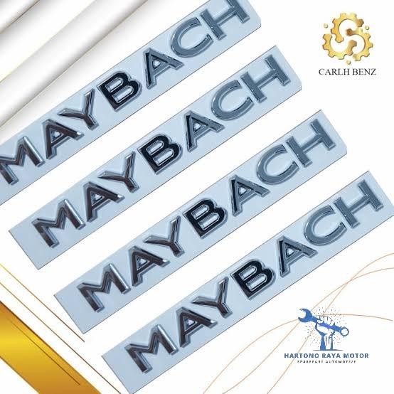Emblem Maybach Chrome Grade A / Emblem Tulisan Maybach Mercedes Benz