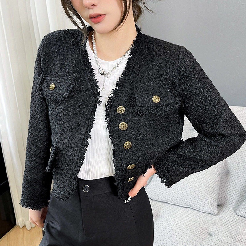 Baju Long Outer Mewah Brokat Lebaran 2025 outer hitam panjang blazer wanita hitam wanita  korean sty