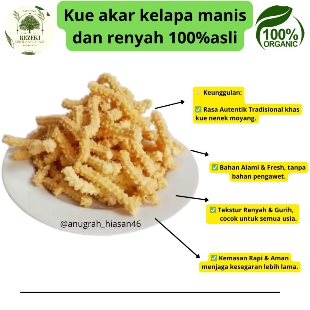 kue akar kelapa 1kg fress