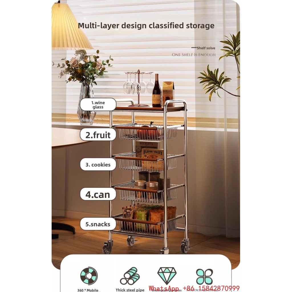 trolley rack meeval kiten multi-functional storage rack