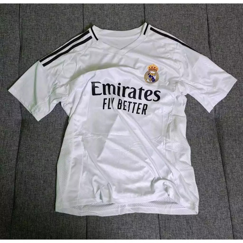 Jersey Bola Madrid Home 2024/2025 Grade Ori Ukuran S-3XL