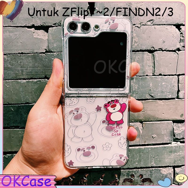 Casing HP Lipat Samsung Z Flip & OPPO N Flip Aesthetic Elegan | Z Flip 7 6 5 4 3 2 F7070 F711 W23 W2