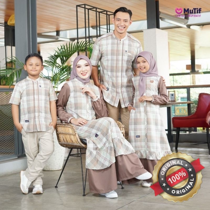 Sarimbit mutif terbaru, Kaleeisa & Zikra Series Baju Couple Keluarga Muslim Kondangan Model Terbaru 