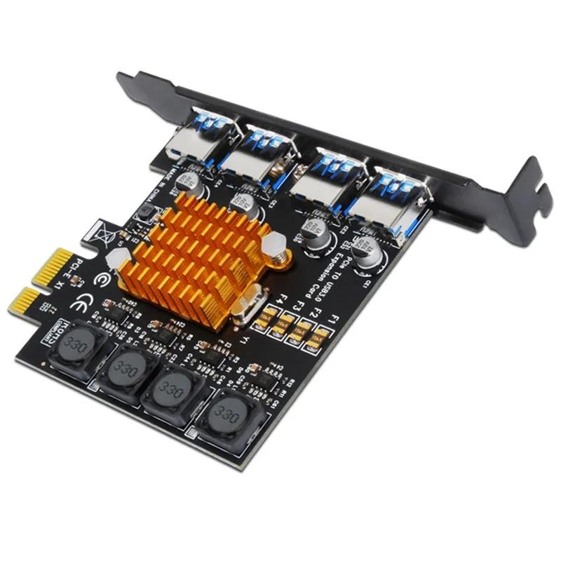 4 Port USB 3.0 PCI Express Card USB 3.0 PCI-E Expansion Card Adapter PCIE USB 3.0 HUB Controller Car