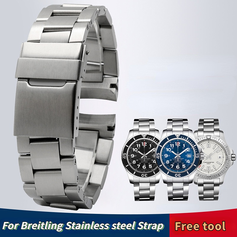 For Breitling Superocean Avenger WatBand Stainless Steel high Quality Deployment Clasp Strap Wrist W