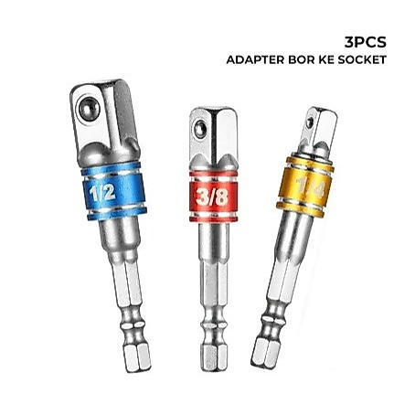 Adapter Kepala Bor Hex Kunci Socket Impact Driver Converter / Adapter Kepala Bor / Adaptor Bor ke Im