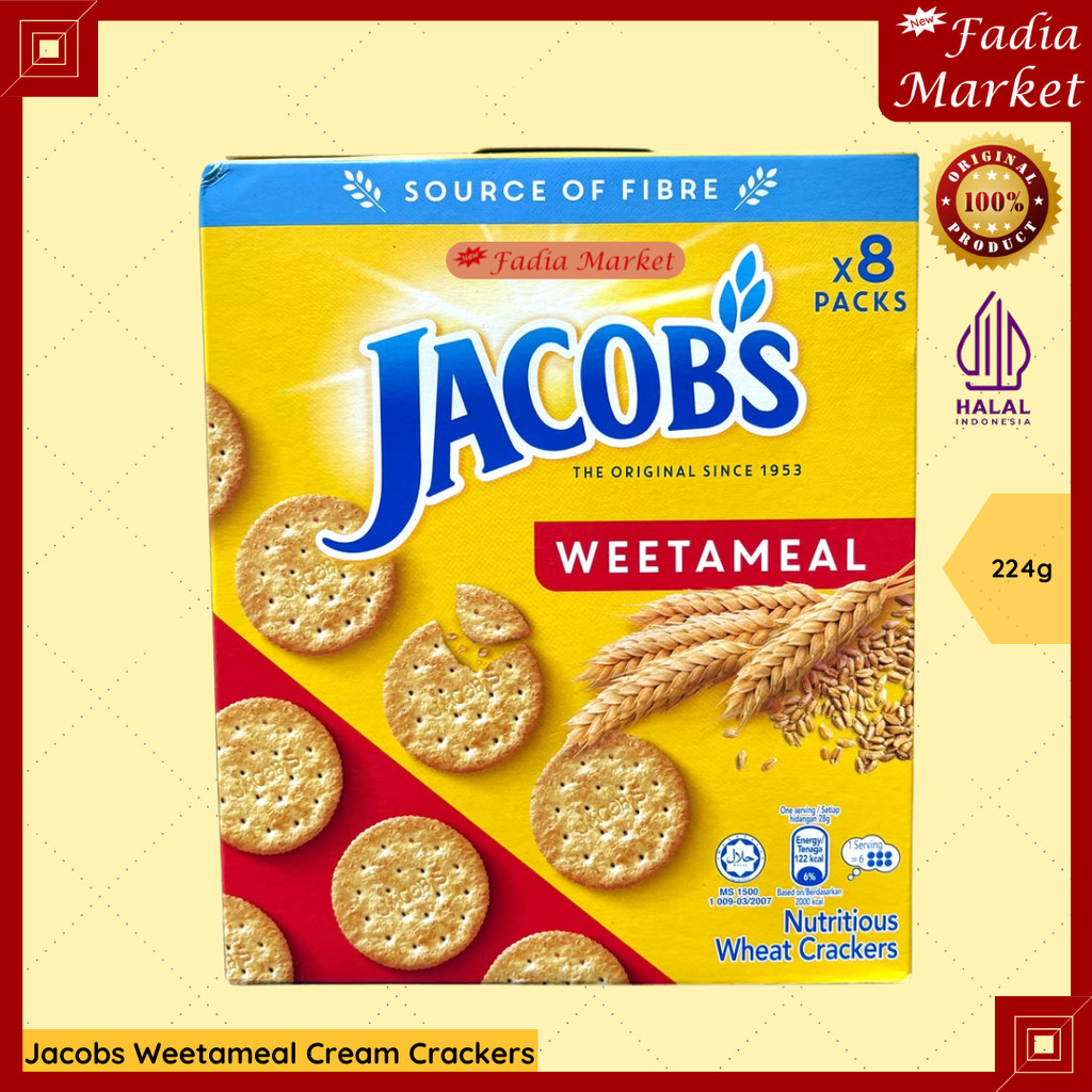 Jacob's Jacobs Weetameal Cream Crackers (144g - 8x18g) [Box]