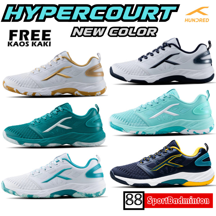 Hundred HYPERCOURT HBFS-4M113 Badminton Shoes - Sepatu Badminton Original Hundred