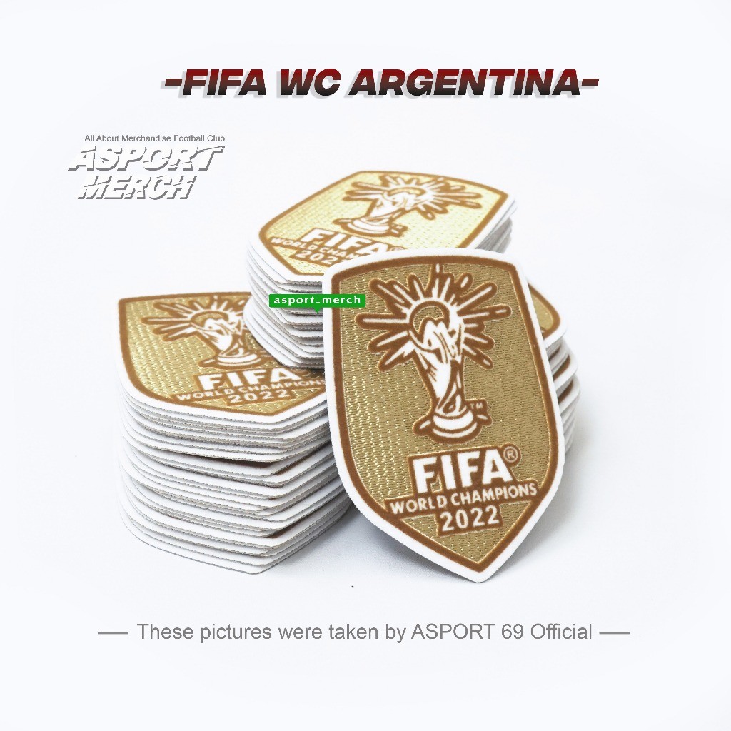 PATCH ARGENTINA FIFA WORLDCUP WINNER 2022 ARGENTINA PATCH JERSEY BOLA TERBARU