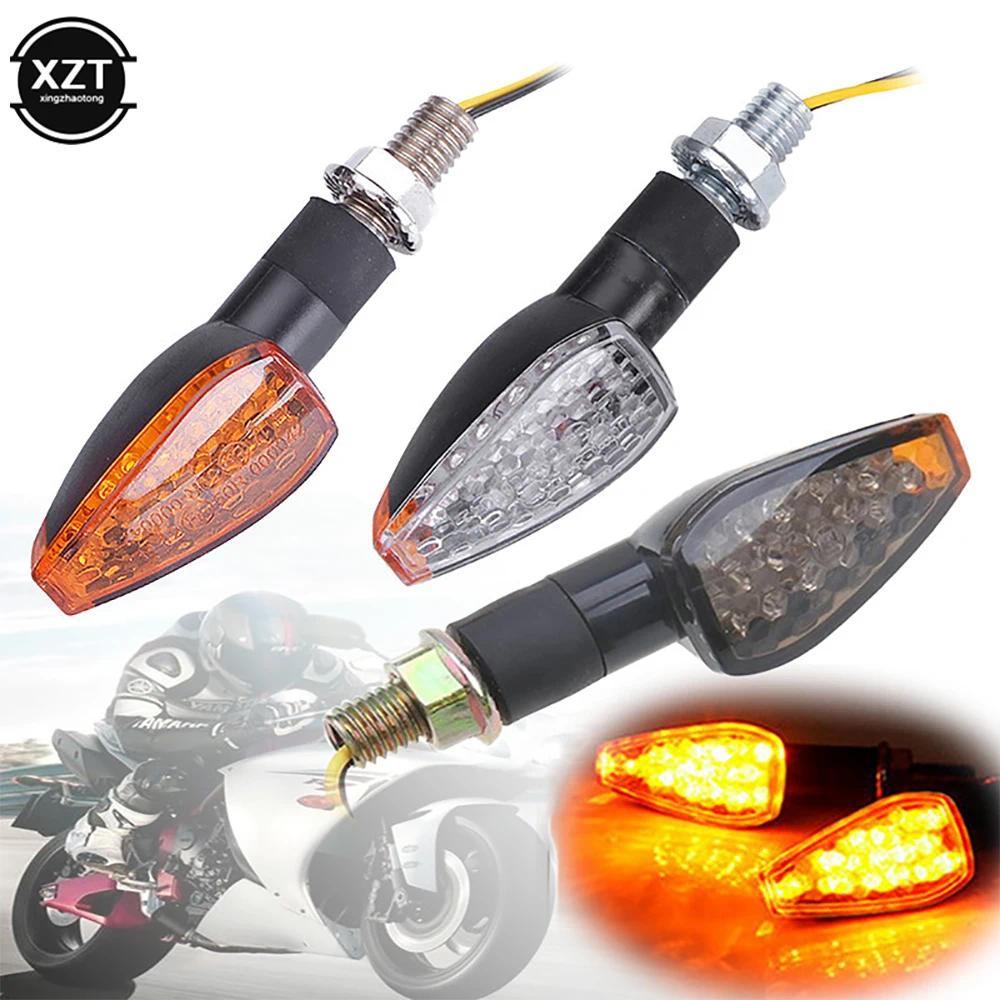 2PCS Lampu Sein LED Universal 12V untuk Motor, Lampu Belakang Indikator Sein untuk Cafe Racer Honda 