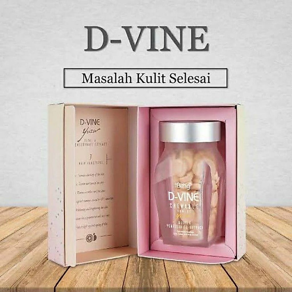 ( ECER ) DVINE COLLAGEN WHITENING ANTI AGING DVINE PEMUTIH KULIT WAJAH & BADAN ISI 30