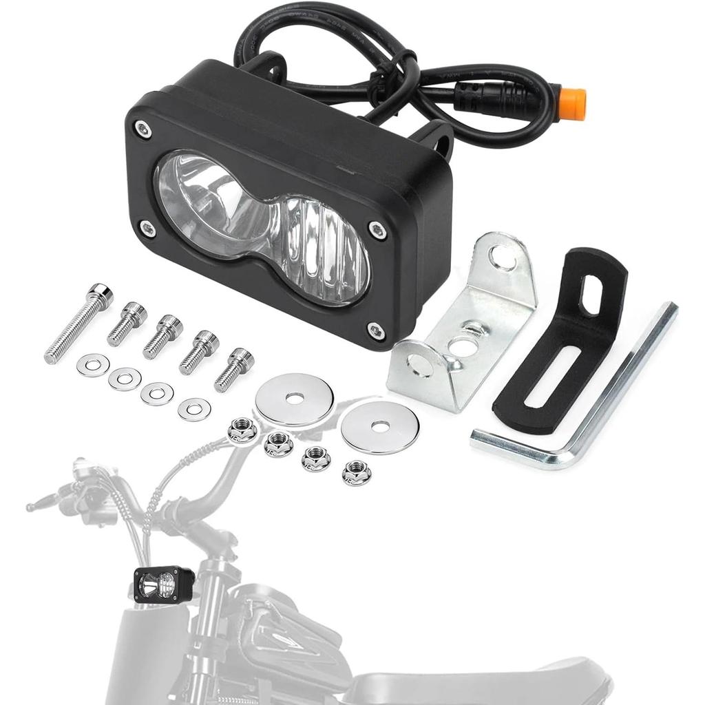 Headlight Kit For Ridstar Q20 E Bike Plug N Play Waterproof 20W LED Work Light Electric Bike E-bike 