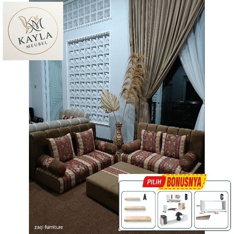 PROMO SOFA ARAB MISNAD LESEHAN EKONOMIS 1SET FREE BANTAL (CIMINDI MEUBEL)