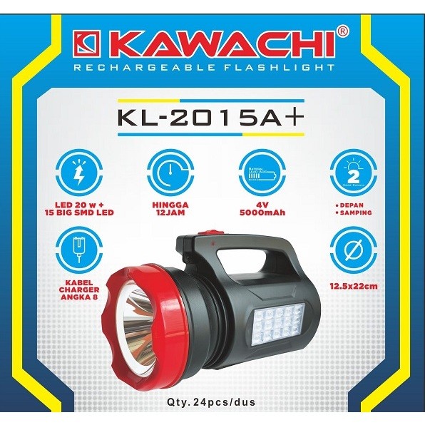 Senter Tenteng Kawachi 20WATT + 15 BIG SMD LED KL-2015A+