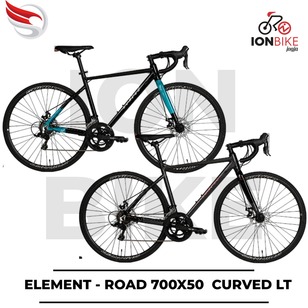 Sepeda Balap 700c Element Curved LT 2x8 Speed Rangka Alloy Ringan - Roadbike Dropbar Frame Terbaru 7