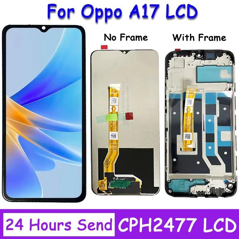 Layar 6.56" Untuk Penggantian Layar Oppo A17 CPH2477, untuk Perakitan Layar Sentuh Digital LCD Oppo 