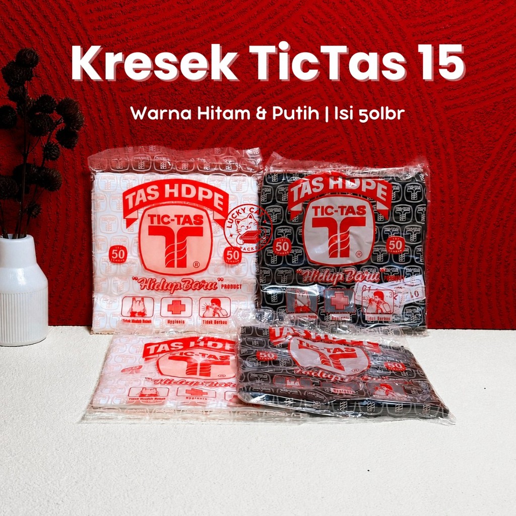 Kresek TicTas 15x30 / Kantong Plastik Kresek Tictas uk 15 / Kresek Sampah Kecil